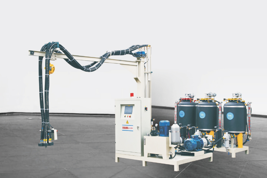 Meaisín Instealladh Polúireatán Trí-Chomhpháirt Meaisín Instealladh Foamála Ardbhrú